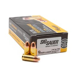 Sig Sauer Ammo 9mm 147gr Elite Ball FMJ 50/Box E9MMB3-50