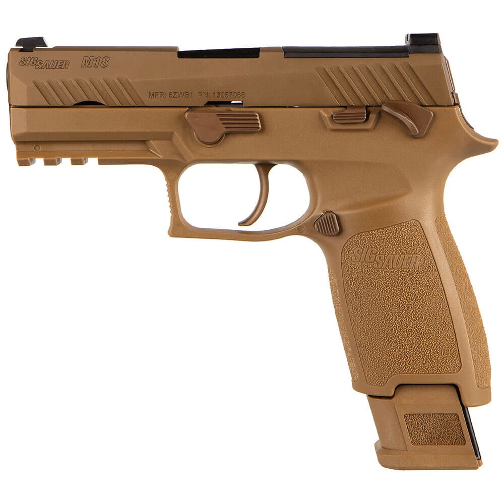 Sig Sauer P320 M18 Commemorative 9mm Optics Ready Coyote MS Pistol w/ (1) 17rd &amp; (2) 21rd Mags M18-COMMEMORATIVE