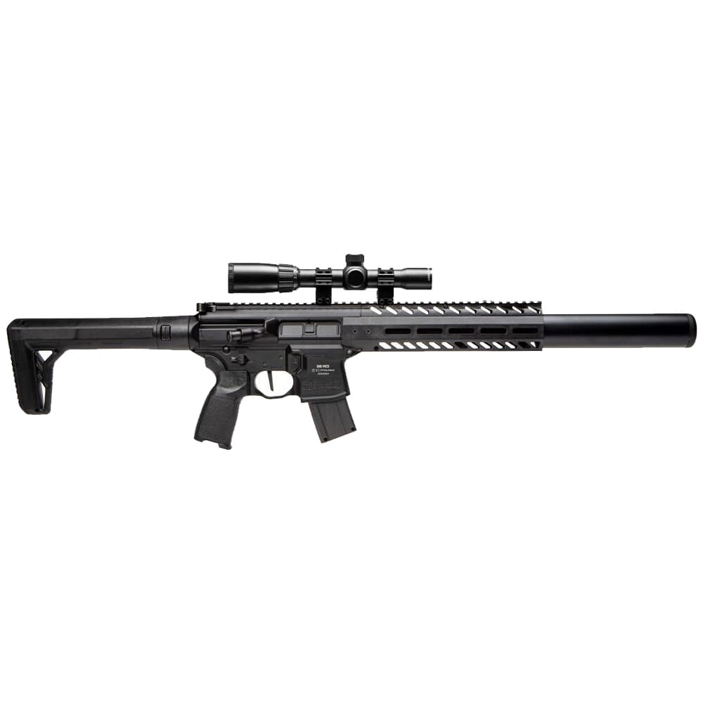 Sig Sauer MCX GEN II Air .177 Cal 90gr CO2 Air Rifle w/Scope, (1) 30rd Pellet Mag &amp; M-LOK Handguard AIR-MCX-177-G2-BLK-SCOPE