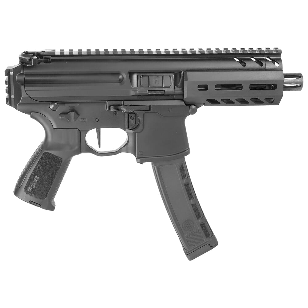 Sig Sauer MPX K 9mm 4.5" 1:10" Bbl Blk/Coy Semi Pistol w/ Al M-LOK Handguard & (1) 35rd Poly Mag No Brace PMPX-4B-9-NB
