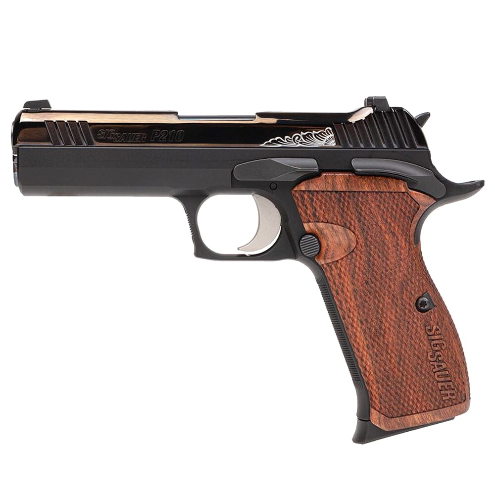 Sig Sauer P210 Carry Custom Works 9mm 4.1" Bbl Pistol w/Slim Caribbean Rosewood Grips, (3) 8rd Mags & SIGLITE 210CA-9-CW
