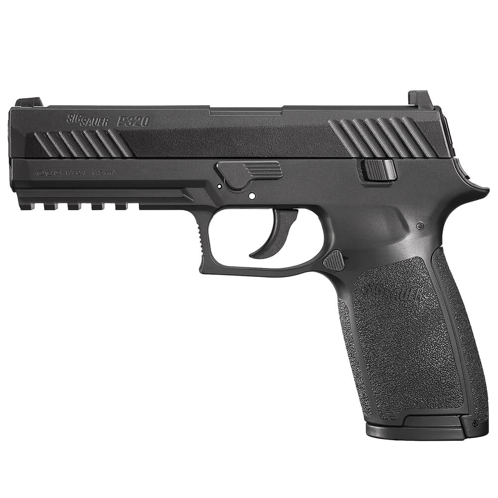 Sig Sauer P320 Air .177 Cal 12gr CO2 Air Pistol w/(1) 30rd Pellet Mag &amp; Contrast Poly Sights AIR-P320-177-30R-BLK