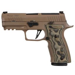Sig Sauer Custom Works P320 Scorpion 9mm 3.9" FDE Optic Ready Pistol w/X-RAY3, AXG Mod Grip, and (3) 10rd Steel Mags 320AXGCA-9-CW-SCPN-R2-10