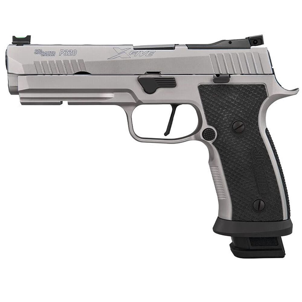 Sig Sauer P320 XFIVE SXG 9mm 5&quot; Bbl Optics Ready Stainless Pistol w/(3) 21rd Steel Mags &amp; Adj. Sights 320SXG5-9-STAS