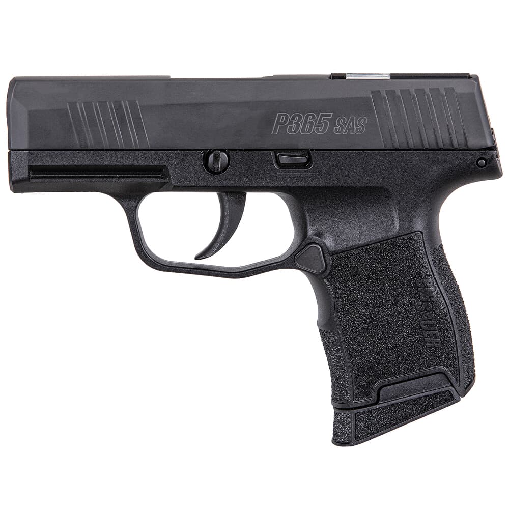 Sig Sauer DEMO P365 SAS 9mm High Capacity Micro-Compact Black Pistol Serial #66A691034 w/Night Sights, (2) 10rd Mags 365-9-SAS__D