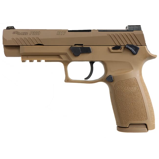 Sig Sauer P320 9mm 4.7&quot; M17 Coyote Striker MS Pistol w/ (3) 10Rd Mags 320F-9-M17-MS-10