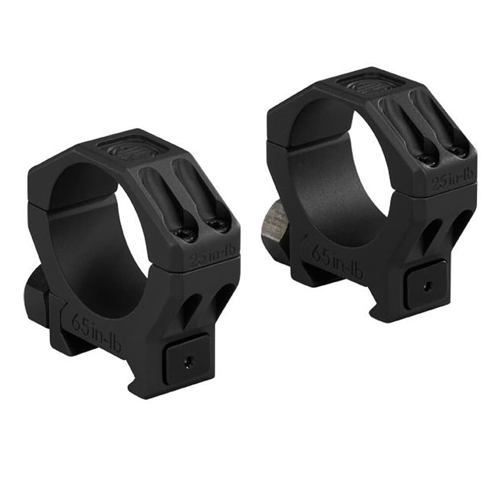 Sig Sauer Alpha6 Scope Ring Set 30mm Low Profile 0.85 in AL Matte Blk SOA63001