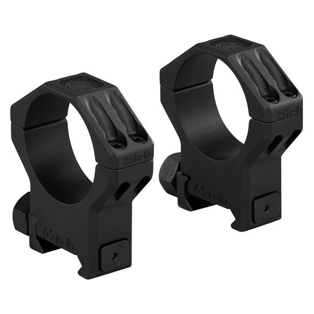Sig Sauer Alpha6 Scope Ring Set 30mm High Profile 1.12 in AL Matte Blk SOA63003