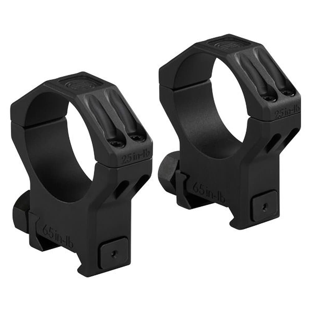 Sig Sauer Alpha6 Scope Ring Set 34mm High Profile 1.12 in AL Matte Blk SOA64003