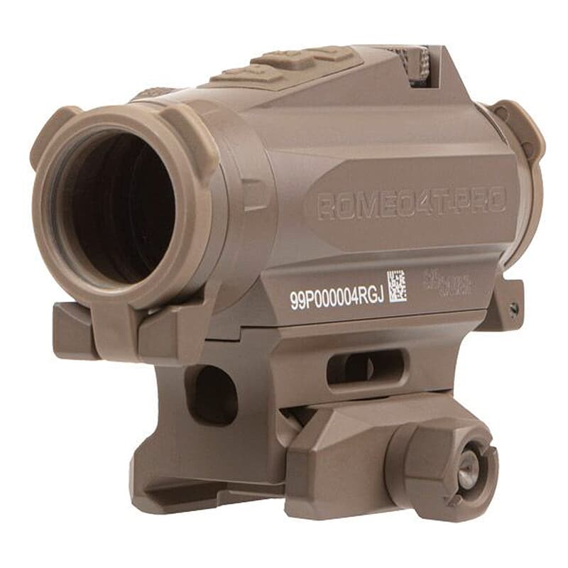Sig Sauer ROMEO4T-PRO Ballistic Circle Dot 1/2MOA FDE Reflex Sight w/Hex Bolt Mount & Spacer SOR44102