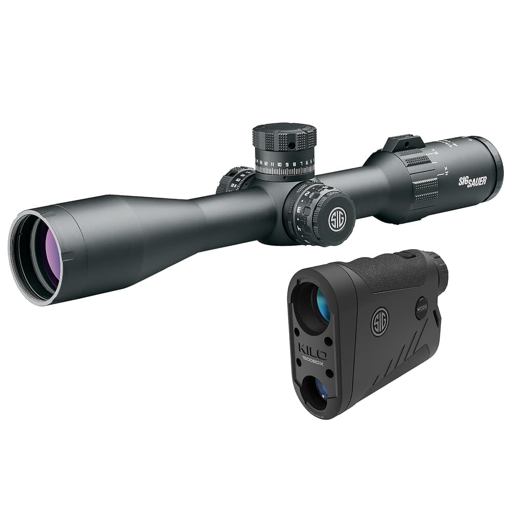 Sig Sauer TANGO4 4-16x44mm FFP MOA DEV-L Reticle Riflescope w/ KILO1800BDX Ballistic Laser Rangefinder SOT44113LRVP