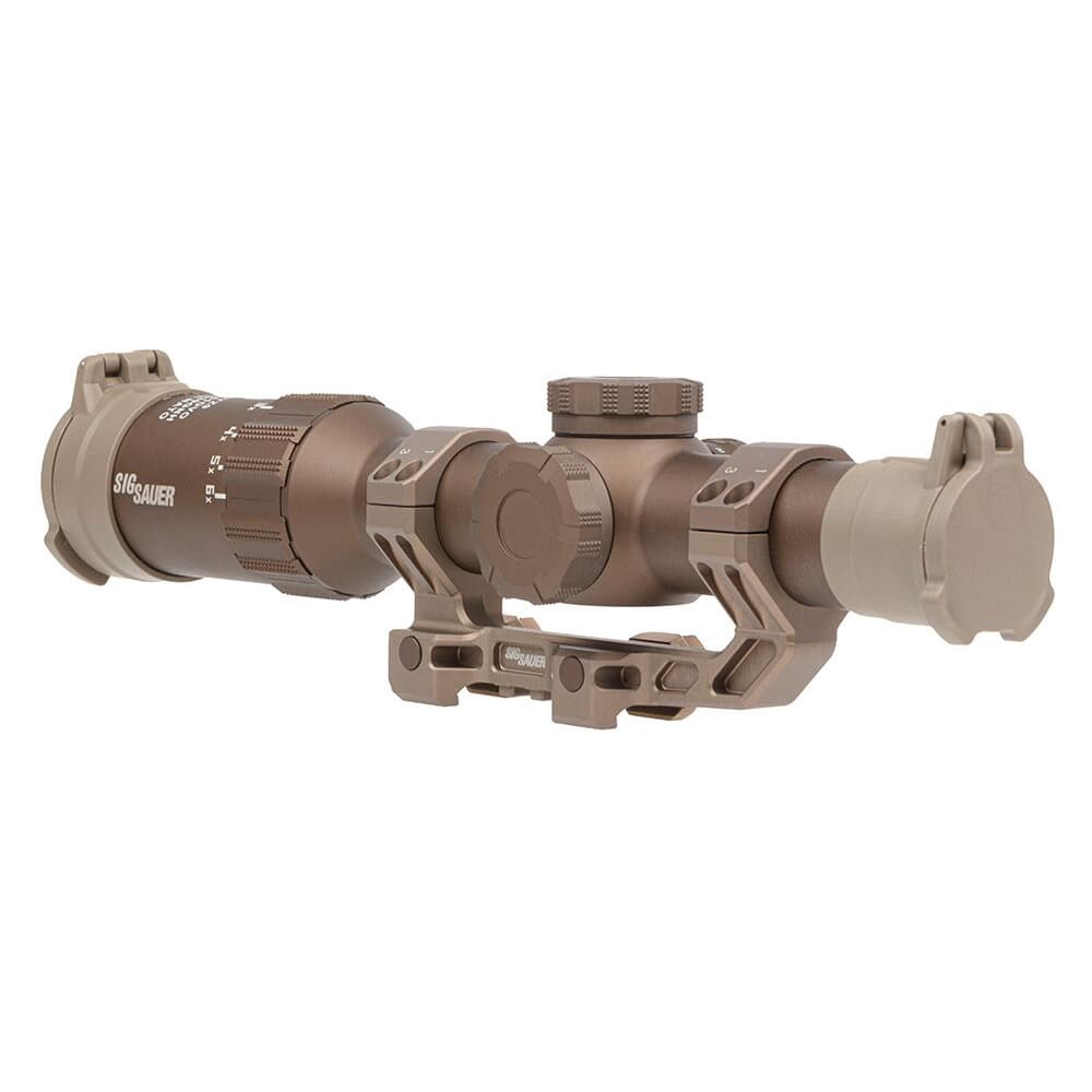Sig Sauer TANGO6T 1-6x24mm, 30mm FFP, DWLR-556 Ilum Reticle, 0.2 MRAD, FDE, DVO Riflescope SOT61DVO