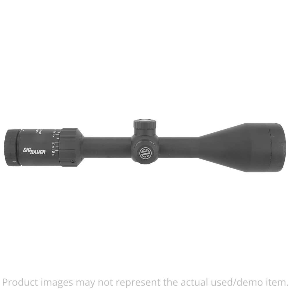 Sig Sauer USED WHISKEY3 4-12x50mm 1&quot; SFP Hellfire Quadplex Illum 0.25 MOA Adj. Black Riflescope SOW34205 - Like New UA2522