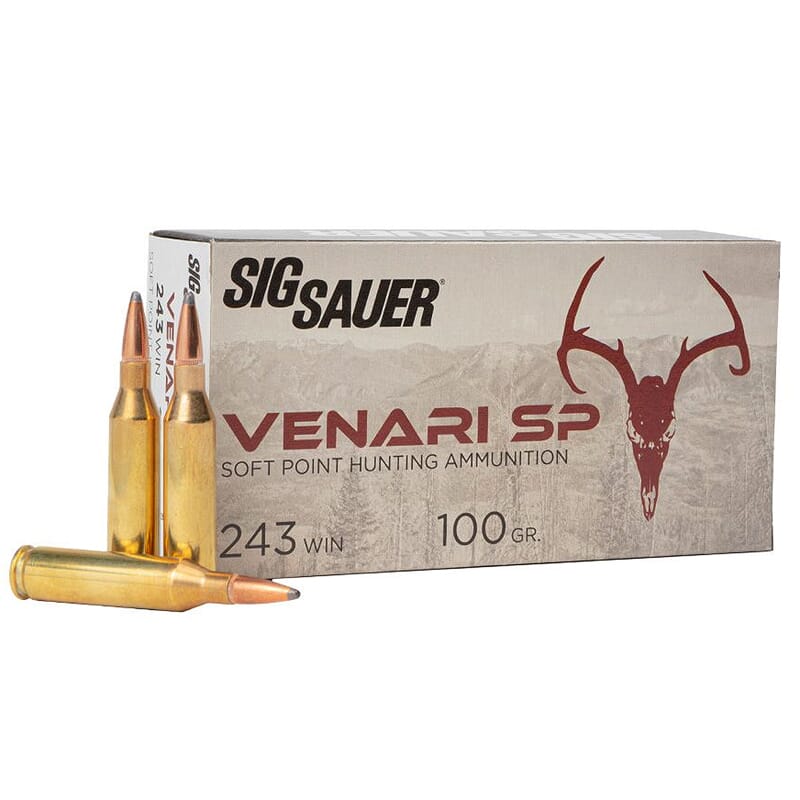 Sig Sauer Ammo .243 Win 100gr Venari Soft Point 20/Box V243SP100-20