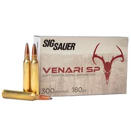 Sig Sauer Ammo .300 Win Mag 180gr Venari Soft Point 20/Box V300WMSP180-20
