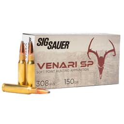 Sig Sauer Ammo .308 Win 150gr Venari Soft Point 20/Box V308SP150-20