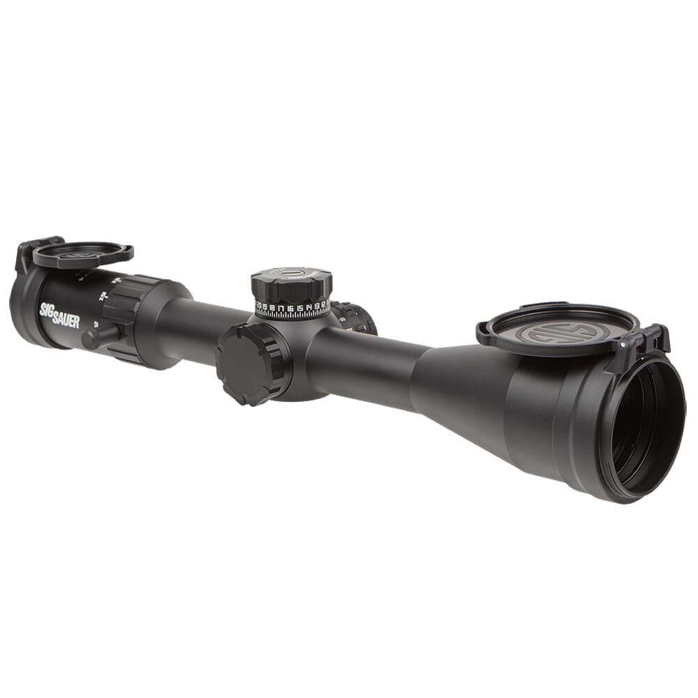 Sig Sauer WHISKEY4 2.5-10x42mm QuadPlex 1/4MOA SFP Riflescope w/Capped Turrets &amp; Side Focus SOW42003