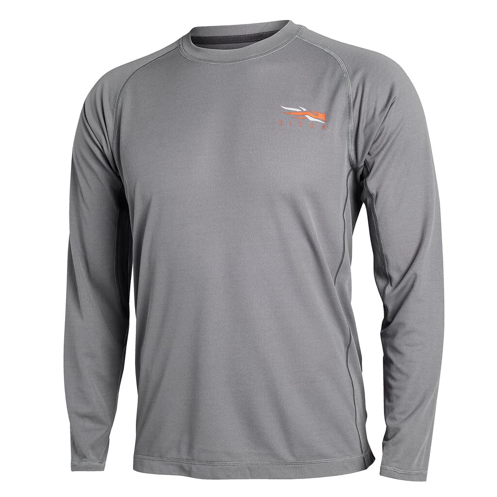 Sitka Core Lt Wt Crew - LS Woodsmoke Small 10033-WS-S