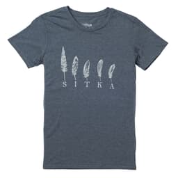Sitka Womens Five Feathers Tee SS Lead Heather Large 20113-LH-L