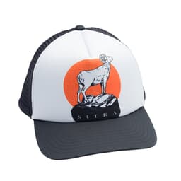 Sitka Gear Lyle Hebel Black Standing Ram Foam Trucker Hat 20127-BK-OSFA
