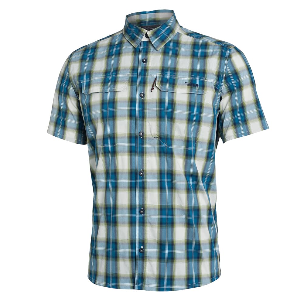 Sitka Globetrotter Shirt SS Fog Plaid Medium 80032-FP-M
