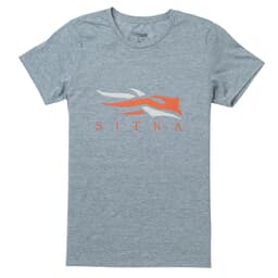 Sitka Womens Sitka Logo Tee SS Heather Grey Medium 20105-HG-M