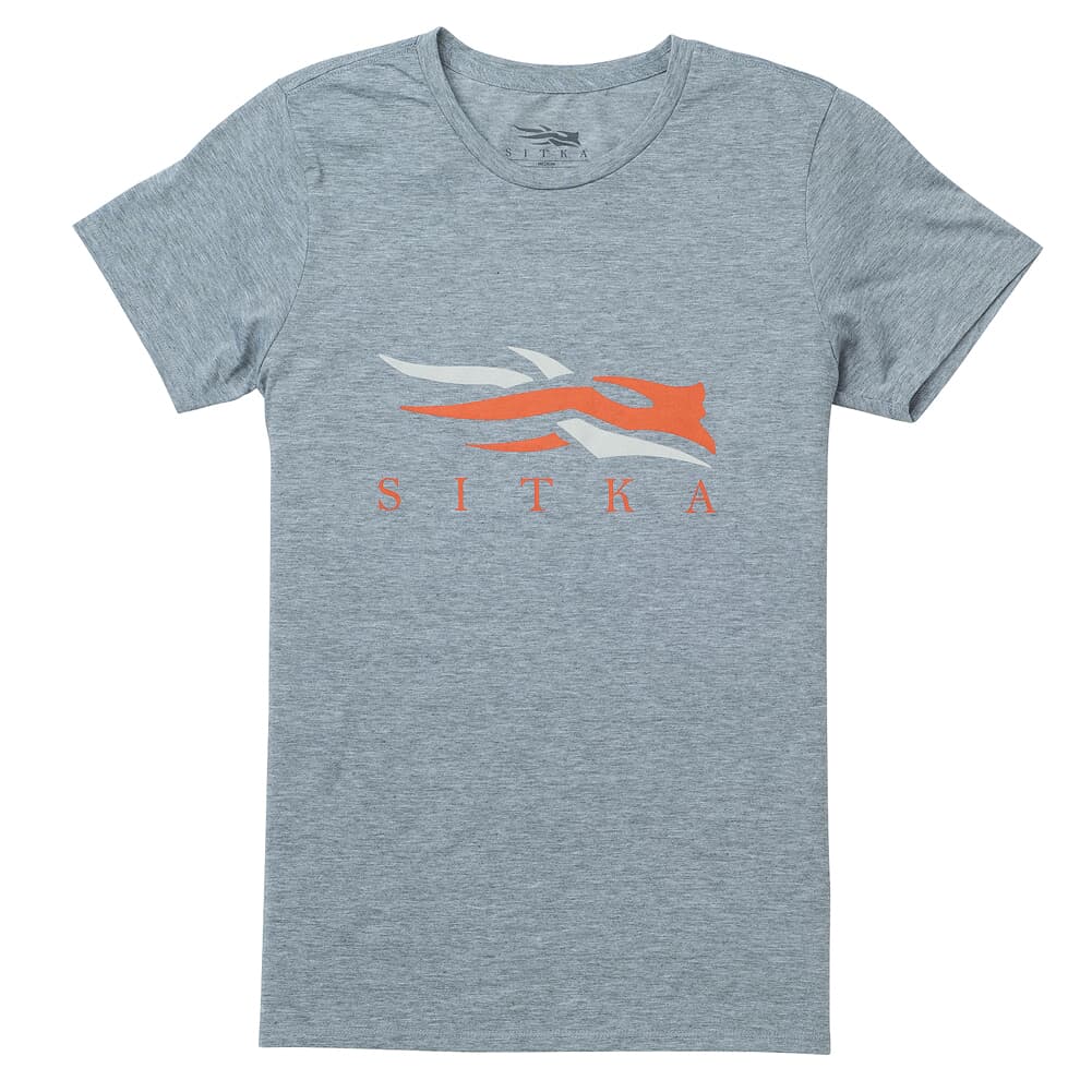 Sitka Womens Sitka Logo Tee SS Heather Grey Medium 20105-HG-M