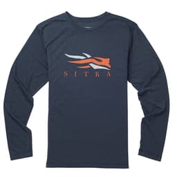 Sitka Sitka Logo Tee LS Eclipse Heather Medium 20091-EH-M