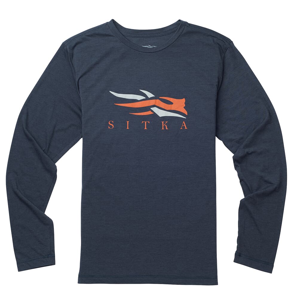 Sitka Sitka Logo Tee LS Eclipse Heather Medium 20091-EH-M