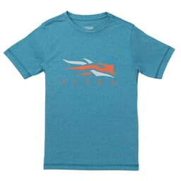 Sitka Youth Logo Tee SS Pond Youth Small 20114-PO-YS
