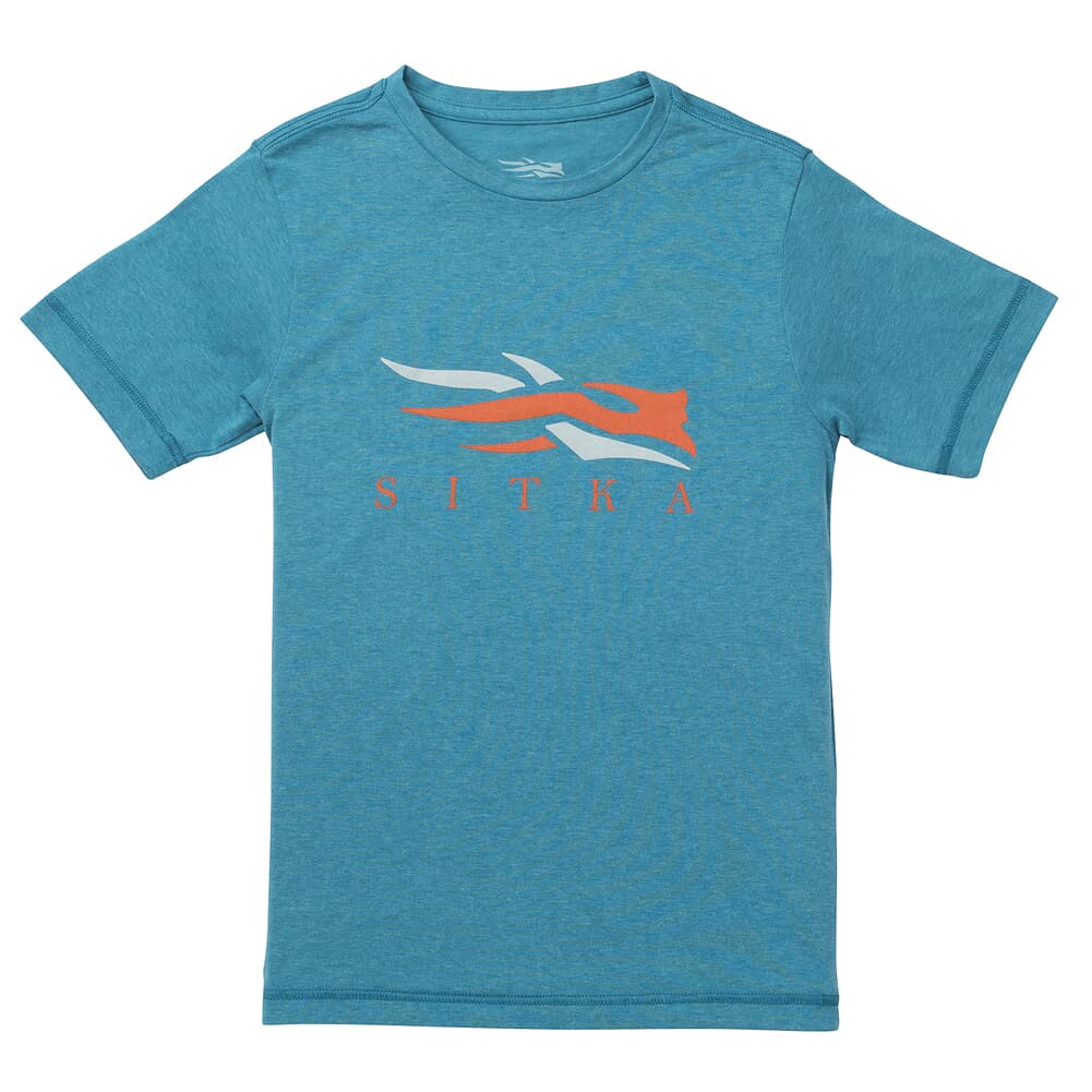 Sitka Youth Logo Tee SS Pond Youth Small 20114-PO-YS