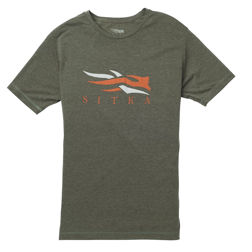 Sitka Sitka Logo Tee SS Deep Olive Heather XXX Large 20092-DZ-3XL