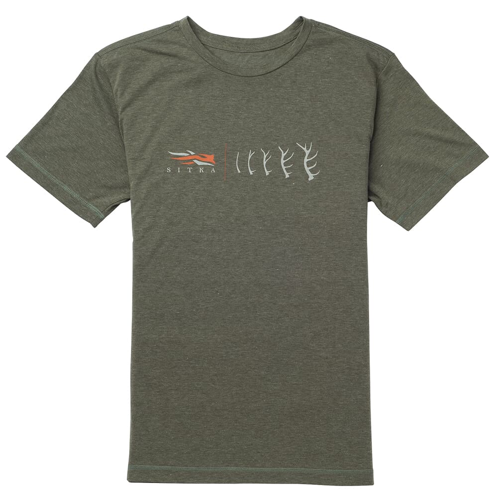 Sitka Antler Evolution Elk Tee SS Deep Olive Heather Medium 20097-DZ-M