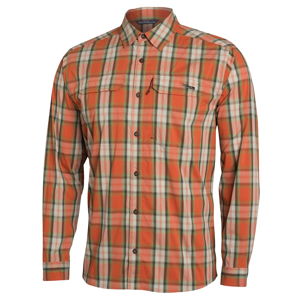 Sitka Globetrotter Shirt LS Canyon Plaid Small 80031-CZ-S