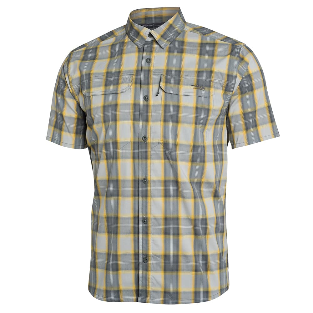 Sitka Globetrotter Shirt SS Aluminum Plaid XX Large 80032-AP-XXL