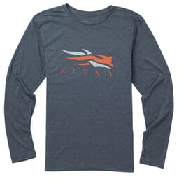 Sitka Sitka Logo Tee LS Lead Heather Small 20091-LH-S
