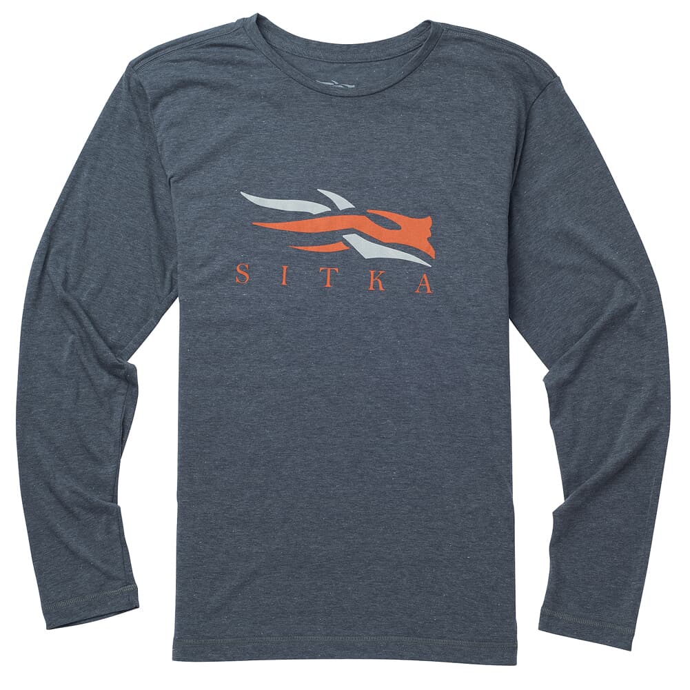 Sitka Sitka Logo Tee LS Lead Heather Small 20091-LH-S
