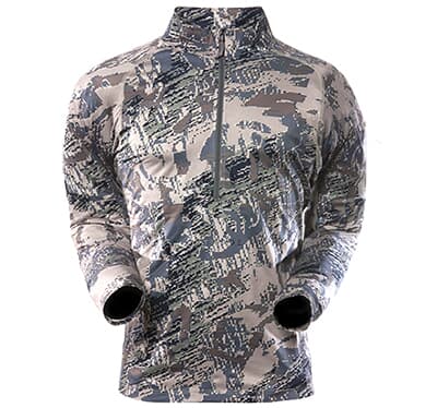 Sitka Merino Core 1 LS Zip-T Optifade Open Country Small|10008-OB-S