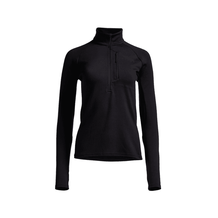 Sitka Gear Women's CORE Merino 330 Half-Zip Pullover Sitka Black Medium 600167-BK-M