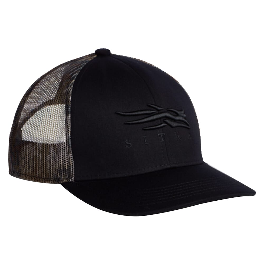 Sitka Gear Waterfowl Timber/Sitka Black Icon Mid Pro Trucker One Size Fits All 20243-BK-OSFA