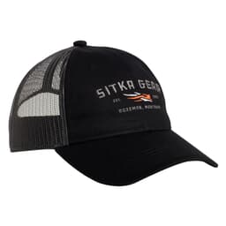 Sitka Gear Wordmark Lo Pro Trucker Sitka Black One Size Fits All 20264-BK-OSFA
