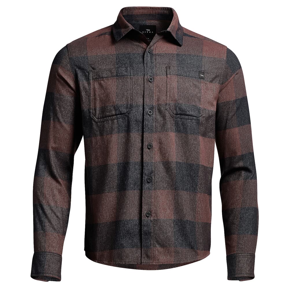 Sitka Gear Grange Flannel Dark Red Plaid 600071-DRP