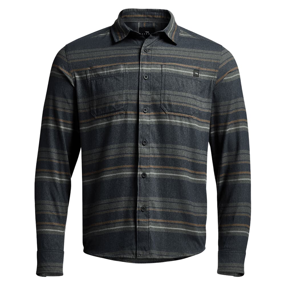 Sitka Gear Grange Flannel Shale Gray Stripe 600071-SHS