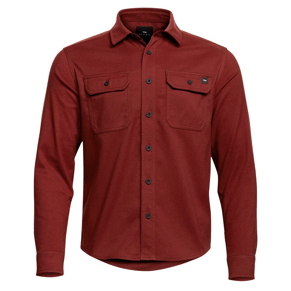 Sitka Gear Bridger Flannel Dark Red Large 600073-DAR-L