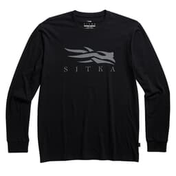 Sitka Gear Icon Long Sleeve Tee Sitka Black Small 600092-BK-S