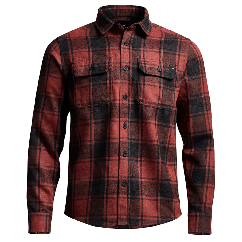 Sitka Gear Earnest Flannel Barn Red Plaid XX Large 600279-BAP-XXL
