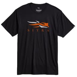 Sitka Gear Icon Tee Black Orange X Large 600297-BKOR-XL