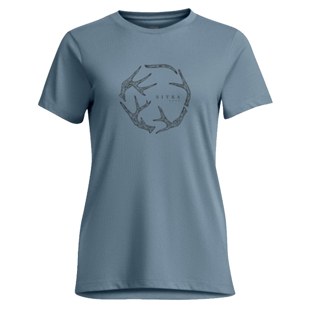 Sitka Gear Women's Antler Evo Tee Flint Blue Large 600323-FB-L
