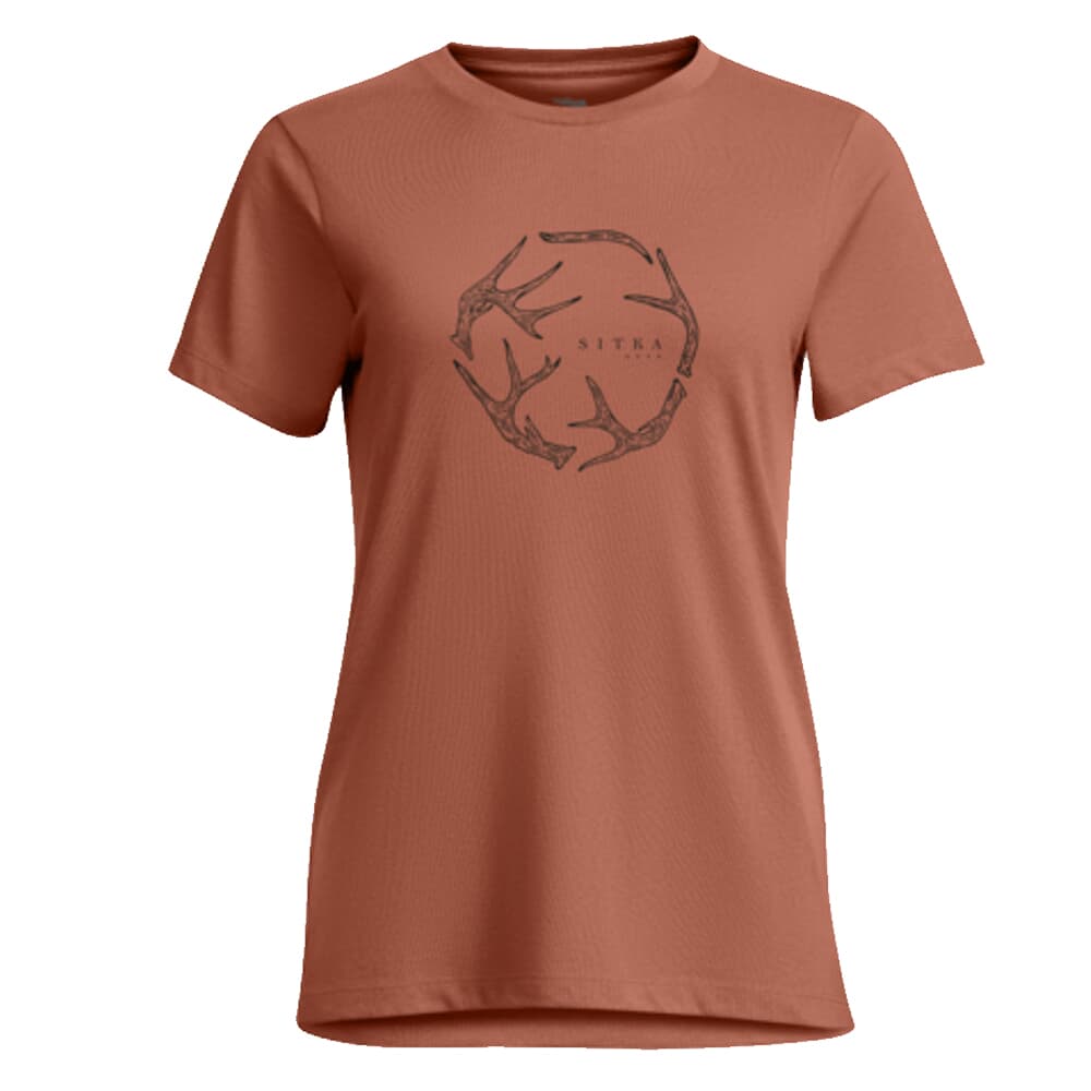 Sitka Gear Women's Antler Evo Tee Red Sumac Small 600323-RSU-S
