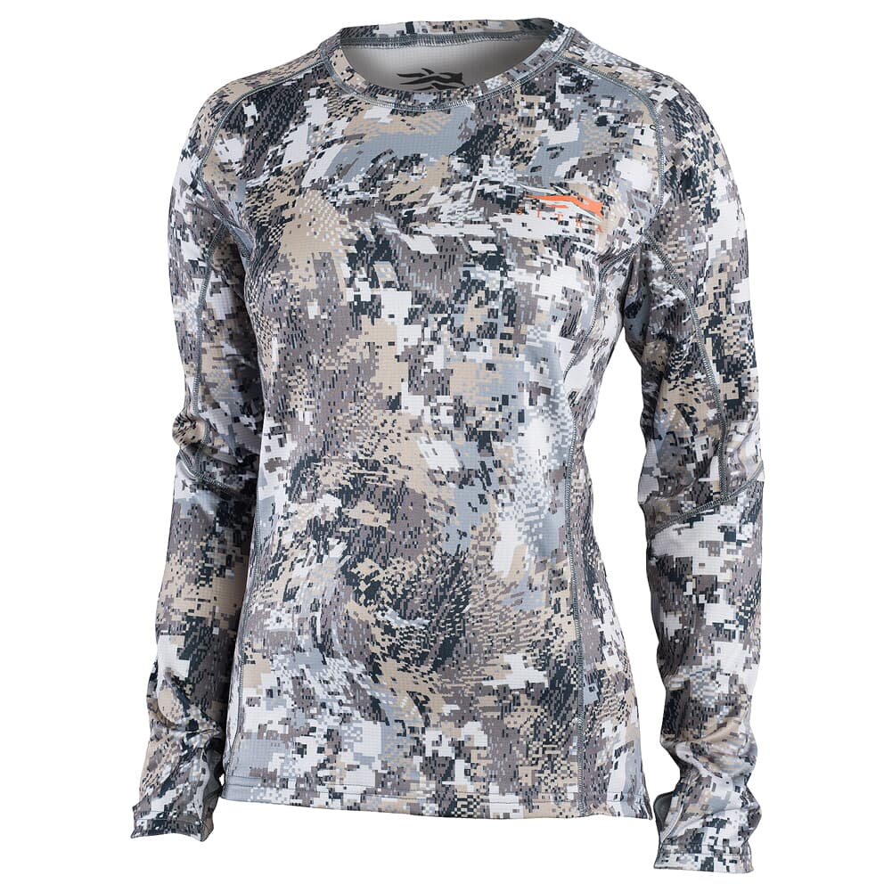 Sitka Women''''s Core Mid Wt Crew - LS Optifade Elevated II Small 10078-EV-S